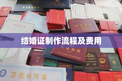 同德结婚证制作流程及费用
