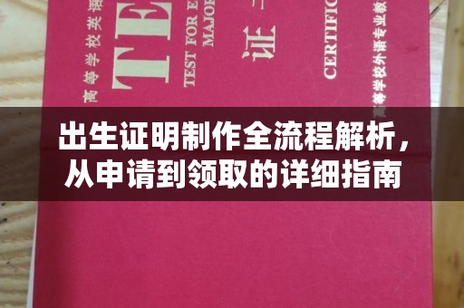 同德出生证明制作全流程解析，从申请到领取的详细指南