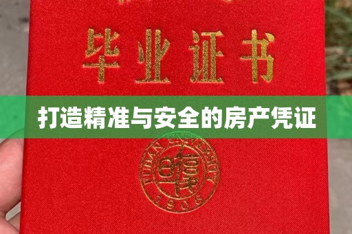 同德打造精准与安全的房产凭证